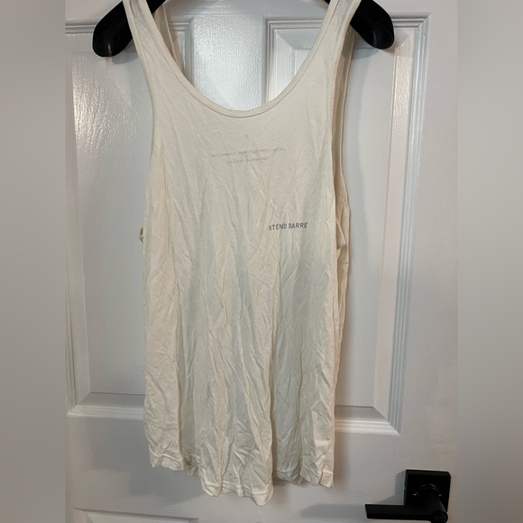 Xtend Barre tank top white cream Size M KNOW YOUR LIMITS THEN X TEND THEM - Picture 2 of 6